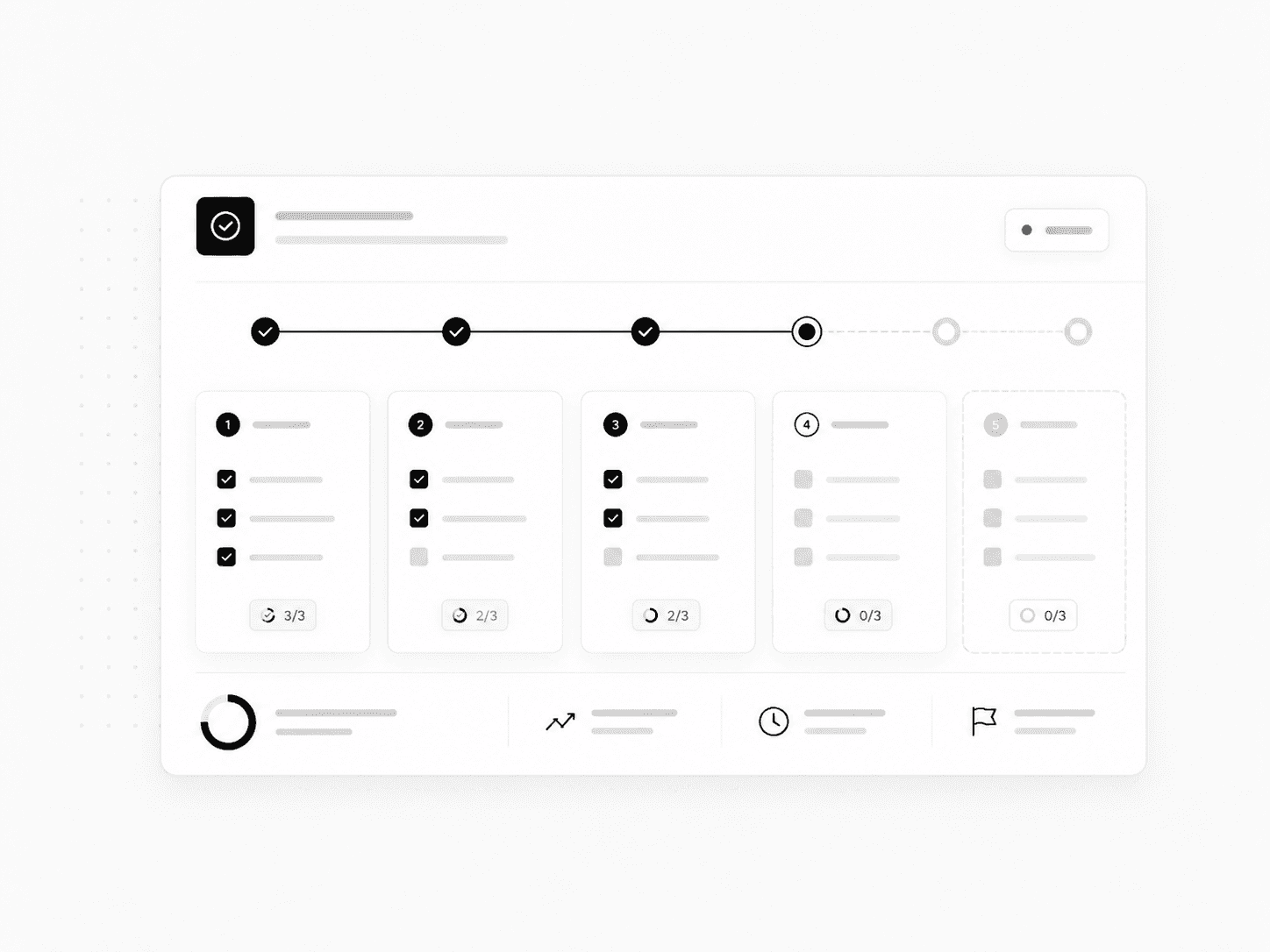 Operations dashboard showing project ownership status blockers and delivery progress